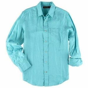 NAUTICA MEN 100% LINEN LONG SLEEVE SHIRT